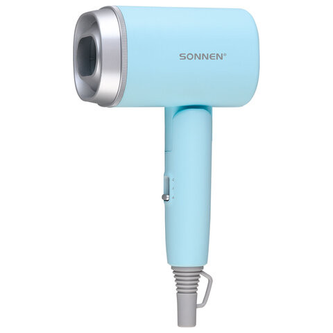 Фен для волос дорожный SONNEN HD-2318, 1500 Вт, складной, 2 температуры, 2 скорости, 454695