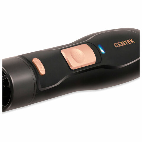 Фен-расческа CENTEK CT-2059, 1200 Вт, 2 скорости, 2 температурных режима, 3 насадки, черная