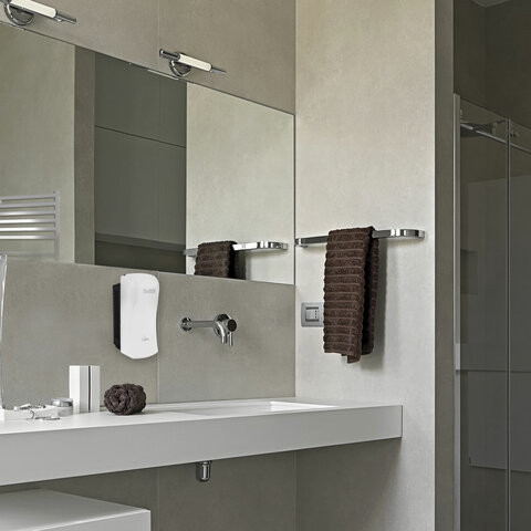 Дозатор для мыла-пены LAIMA PROFESSIONAL ORIGINAL, НАЛИВНОЙ, 0,8 л, белый, ABS-пластик, 605776